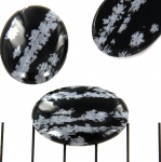 cabochon 30 x 22 mm - obsidian snowflake2